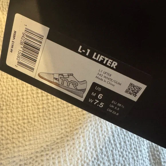 TYR L-1 Lifter Shoes - White and gum - Picture 5 of 6